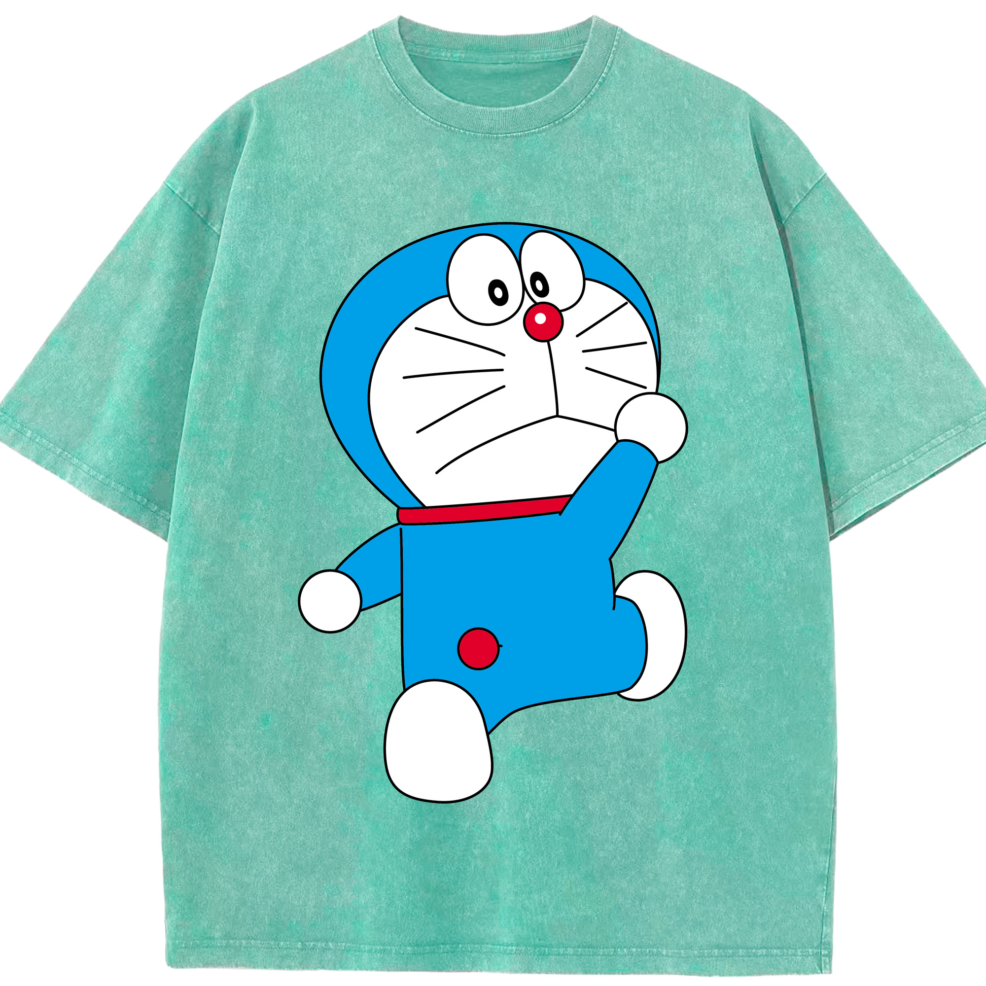 （画像用） ドラえもん Doraemon 綿100% ヴィンテージ風 半袖Tシャツ（フロントプリント）